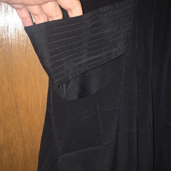 D350.Club Monaco Silk Swing Dress in Black - Picture 6 of 7